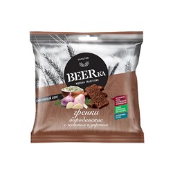 «Beerka», сухарики со вкусом чеснока с укропом и сметанным соусом, 85 г