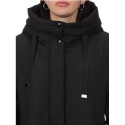 1132 BLACK Пальто зимнее облегченное женское (холлофайбер 150 гр.)