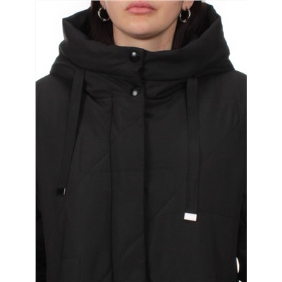 1132 BLACK Пальто зимнее облегченное женское (холлофайбер 150 гр.)