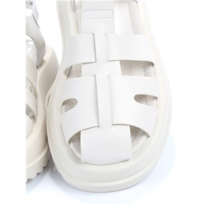 08-PEAG35-1 LT. BEIGE Босоножки женские (натуральная кожа)