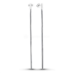 Серьги из серебра родированные 925 пробы 18667RHр
