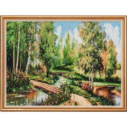 Картина гобелен 60х80 Пейзаж с мостиком / F089 / KS4020-1 /