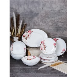 Столовый набор 20 предметов с блюдом / GRAY-20/758578120 (6916) /уп 2/Чайная роза