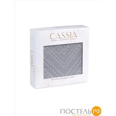 CASSIA ДЕВЕЛИ сер Плед 130x180, 1 пр., 60% хл., 40% акрил