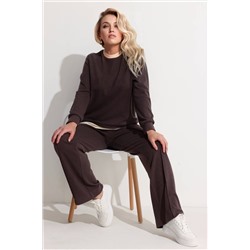 Блузка женская  4324/02/Коричневый, молочный