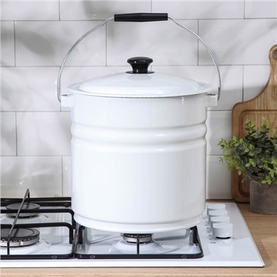 УЦЕНКА Ведро эмалированное, 12 л, белое