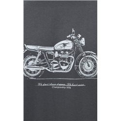 Футболка мужская с принтом F011-06-30 тёмно-серая