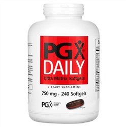 Natural Factors, PGX Daily, мягкие желатиновые капсулы с матрицей сверхвысокого качества, 750 мг, 240 мягких желатиновых капсул