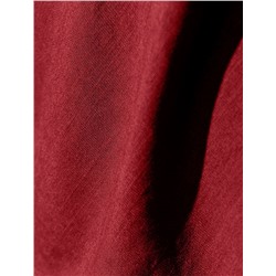 Свободный топ с U-вырезом изо льна с вискозой по косой