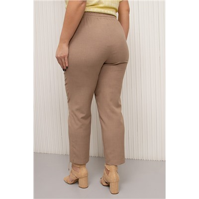 Брюки бежевые льняные с карманами Морис №13