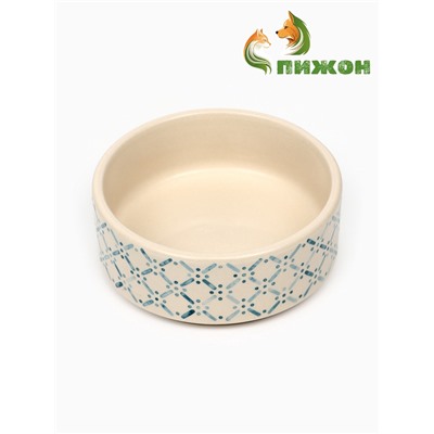 Миска керамическая "Сеточка" 180 мл, 10,5 х 4 см, белая