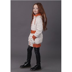 3517Б Пальто на синтепоне молочный/146