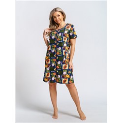 924 Халат "Тропики/синий"