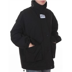 3089 BLACK Куртка демисезонная женская (100 гр. холлофайбер)