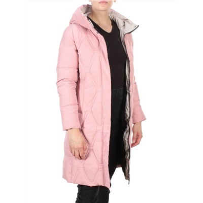 2158  PINK Пальто зимнее облегченное  женское YINGPENG (150 гр .холлофайбер)