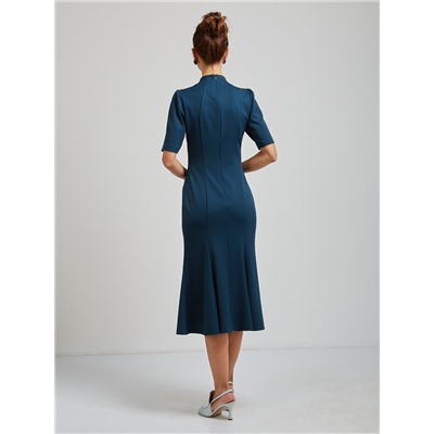 Платье воротник-капля OD-761-5 зеленый