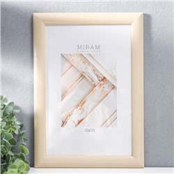 Фоторамка для фото 20×30 см «МИРАМ», пластик, бежевый, (пластиковый экран)