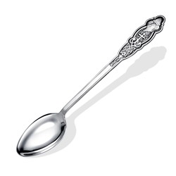 Ложка из серебра штампованая частично черненая