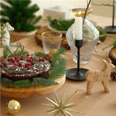 Скатерть новогодняя «Этель» Fir branches 144×180 см с ГМВО, 100% хлопок, 190 г/м²