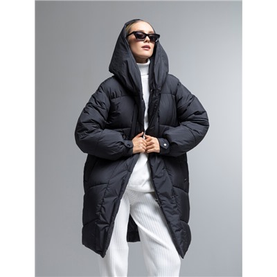 Пуховик женский черный