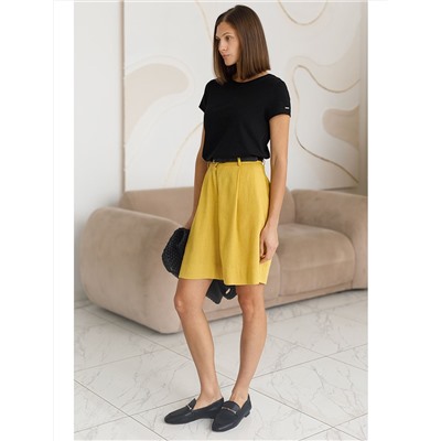 Базовая футболка полуприлегающая из премиального хлопка с эластаном