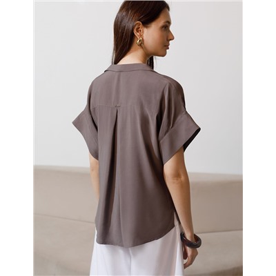 Блузка с коротким рукавом из вискозы с лиоцеллом