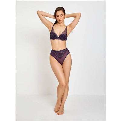 Трусы стринги с высокой талией жен. Ginly фиолетовый Infinity Lingerie