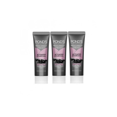 Пенка для умывания Pond's Bright Miracle Activated Charcoal Facial Foam 50 гр x 3 шт