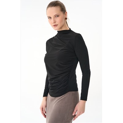 Лонгслив Нора (чёрный-2)