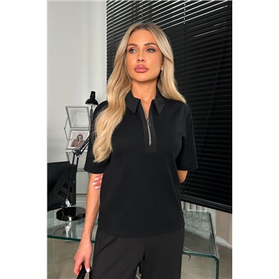 Джемпер трикотажный чёрный Минта №1