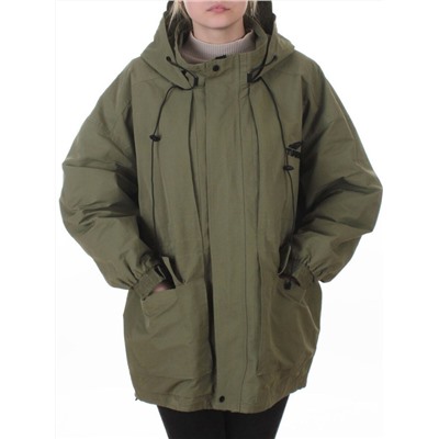 3096 GREEN Куртка демисезонная женская (100 гр. холлофайбер)