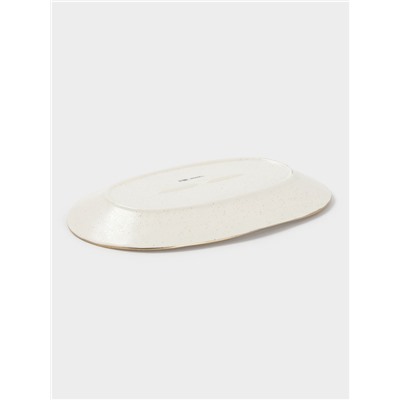 Блюдо сервировочное Magistro Poursephona, 37×24 см, фарфор, бежевое