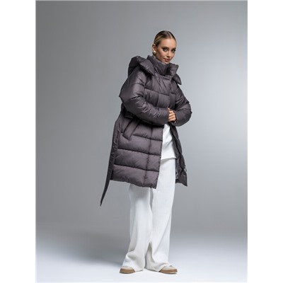 Пуховик женский коричневый