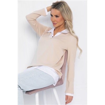 Пуловер На высоте (крем-брюле) Б12758-12М