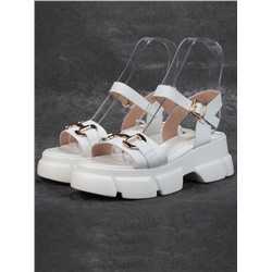 08-PEY186-1 WHITE Босоножки женские (натуральная кожа)