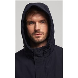 Ветровка мужская с несъемным регулируемым капюшоном F111-1302 тёмно-синяя