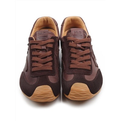 03-A885-5 BROWN Кроссовки женские (натуральная кожа, натуральная замша)