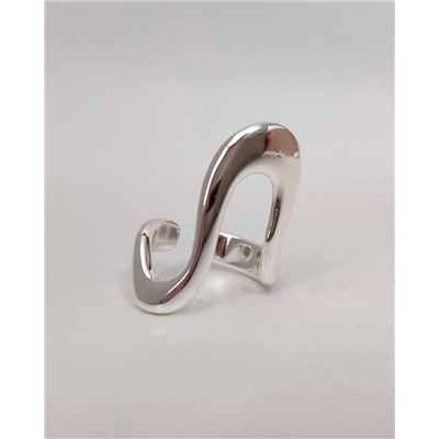 Кольцо с белым серебрением