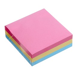 Блок с липким краем, 76×76 мм 300 листов, пастель, 3 цвета