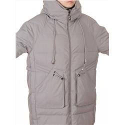 6615 GRAY Пальто зимнее женское (200 гр. холлофайбер)