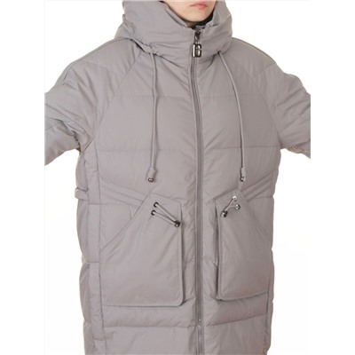 6615 GRAY Пальто зимнее женское (200 гр. холлофайбер)