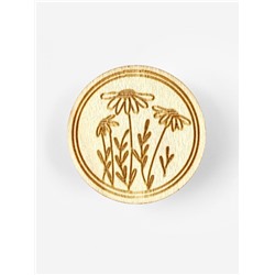 Игольница «Цветы» TEIRA, с магнитом, круглая, d=3 см, набор 2 шт., деревянная