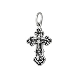 Крест из серебра литье частичное чернение