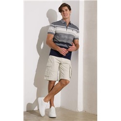 Футболка-поло F211-07-564b grey melange