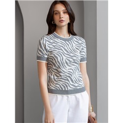 Джемпер жаккардовой вязки с кашемиром