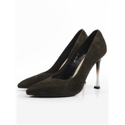 06-A65A-585LY DARK GREEN Туфли женские (натуральная замша)