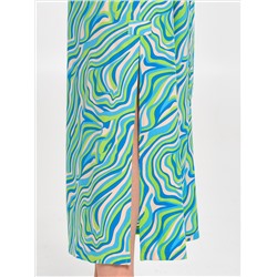 Платье разноцветное с разрезами по бокам