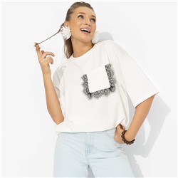 Футболка из мягкого хлопка, На стильной волне (белая)