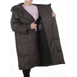 8892 DK. BROWN Пальто зимнее женское (200 гр. холлофайбер)