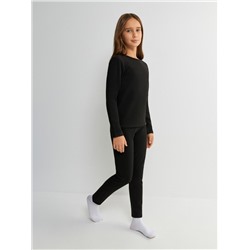 Комплект детский спортивный ((1) джемпер и (2) брюки) Lolika_Thermowear черный Acoola
